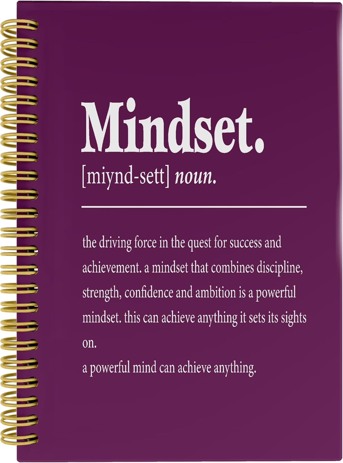 Knibeo Mindset Inspirational Notebooks Journal - Anti Anxiety Notebook, 5.5×8.3 Inch Inspirational Spiral Bound Notebook with 164 Pages, College School Supplies(Violet)