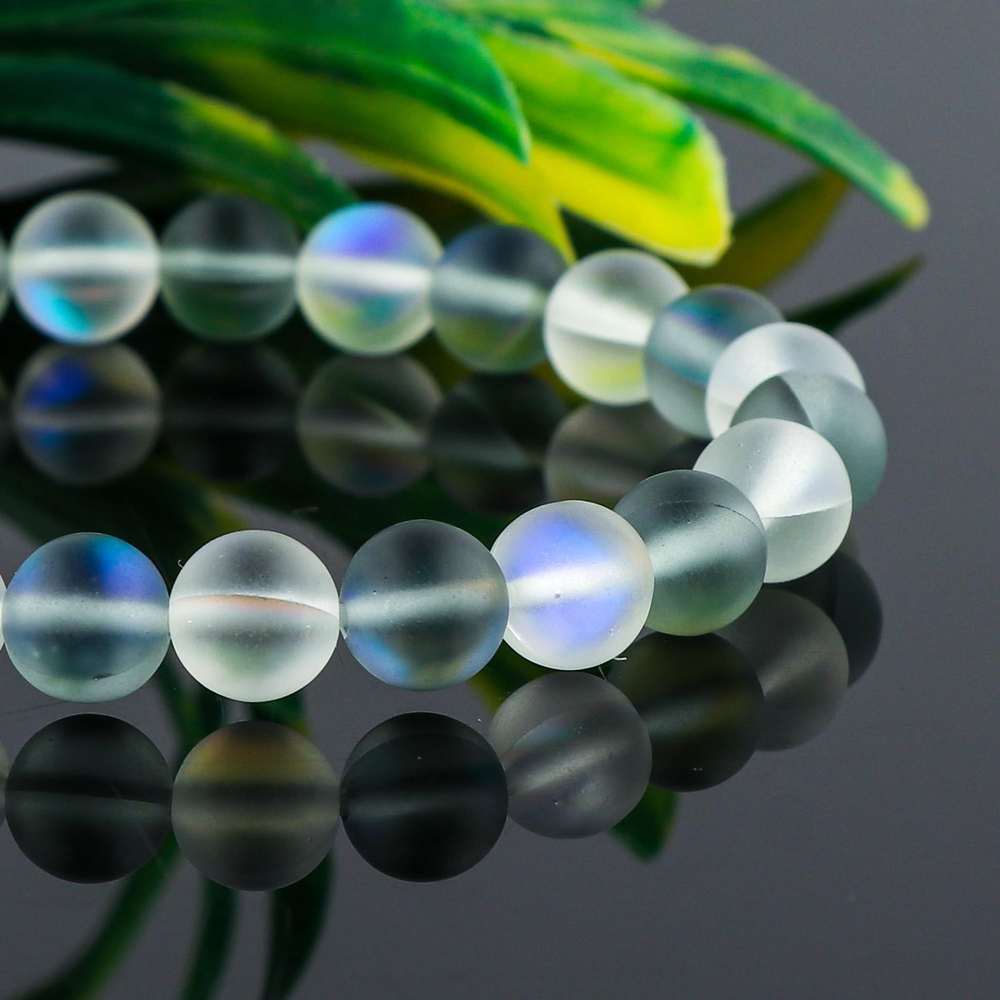 CRYSTALINES Multi Aura Quartz Gemstones Beads Stretchable Bracelet for Men Women | Handmade Jewelry | Chakra - Healing - Yoga - Spiritual - Protection | Birthday | Unisex | Stretch Bracelets
