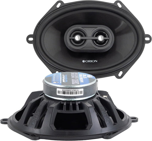 ORION Cobalt Series CB683 6x8    3-Way Coaxial Car Speakers, 280W, 4 Ohms, Full Range, Enhanced Bass, Polypropylene Cone & Butyl