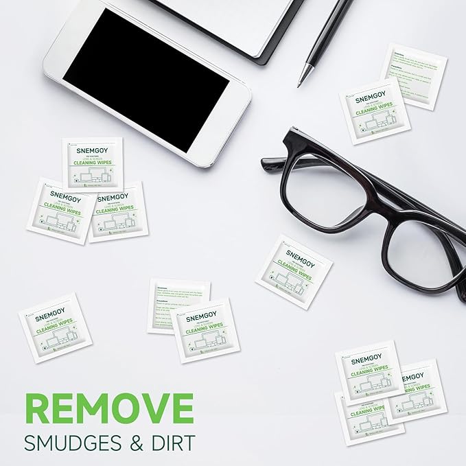 310 Count Lens Cleaning Wipes, Pre-Moistened & Individually Wrapped Glasses Wipes, Eye Glasses Cleaner for Eyeglasses, Camera Lens, Phone, Tablets & Computer Screen and Other Delicate Surfaces