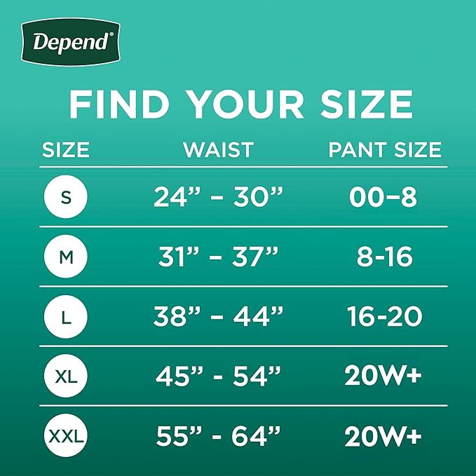Depend Fresh Protection Adult Diapers, Incontinence & Postpartum Bladder Leak Underwear for Women, Disposable, Maximum, Extra-Large, Blush, 26 Count, Packaging May Vary