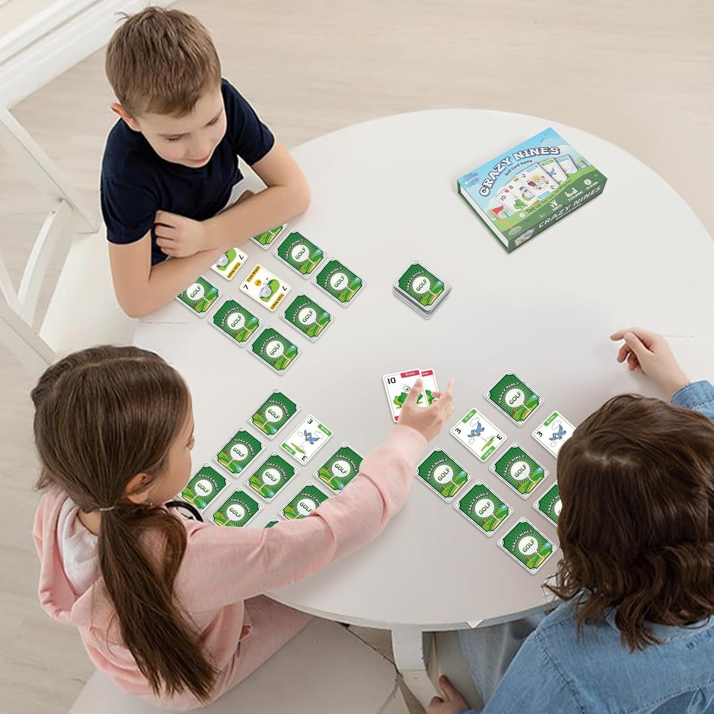 Crazy Nines Golf Card Game - Funny Card Games for Family, Kids 8-12 and Adults, The Perfect Family Games for Kids and Adults, Ideal Game Night Games for Groups Adult - 112 Cards