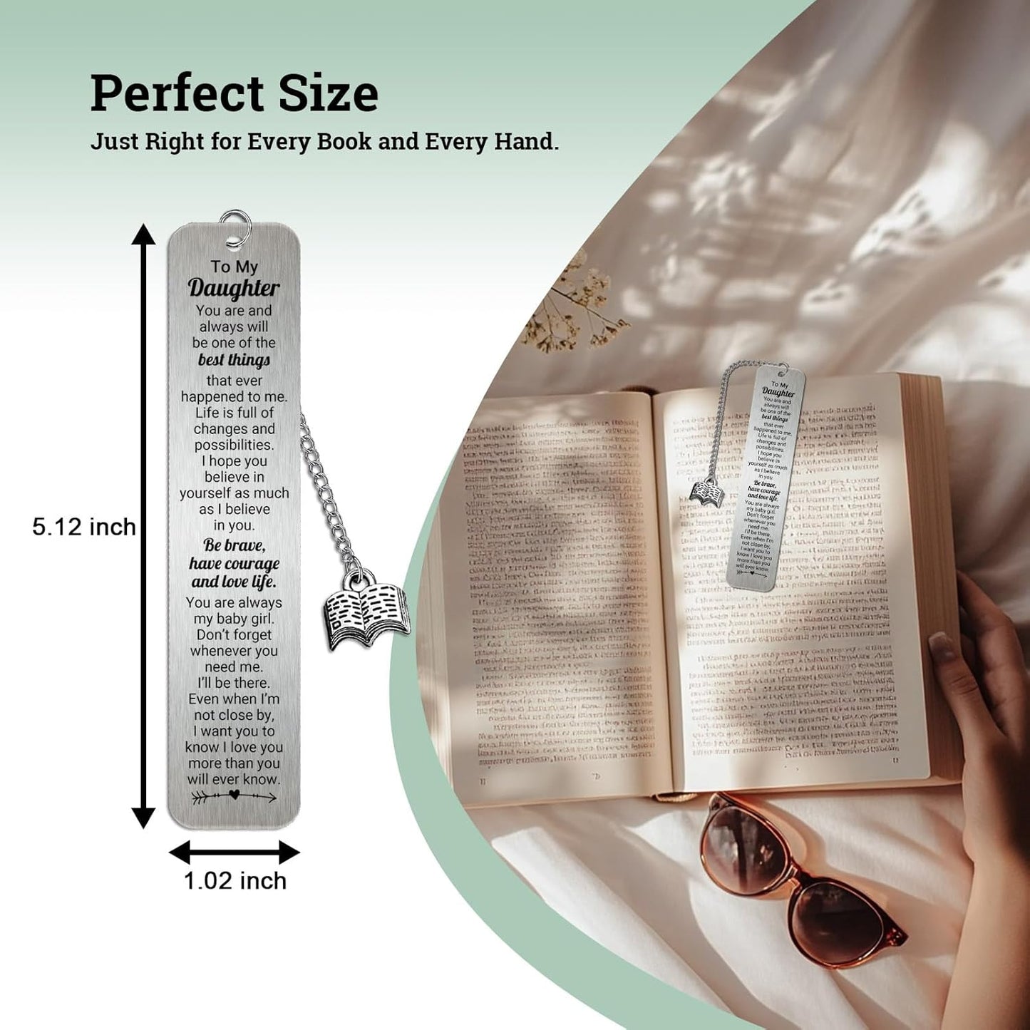 Daughter Graduation Birthday Gift from Mom Dad Inspirational Bookmark for Teen Girls 16th 18th 21st Birthday Gifts Mother to My Daughter Bookmarks Kids Daughter Gifts