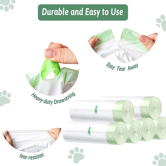 120 Count Miwow Cat Litter Box Liners for MeoWant MW-SC01、MW-SC02, Litter Box Liner Replacement Waste Bags, Thickened Leak-Proof & Odor-Proof Design, Compatible for More Automatic Litter Box