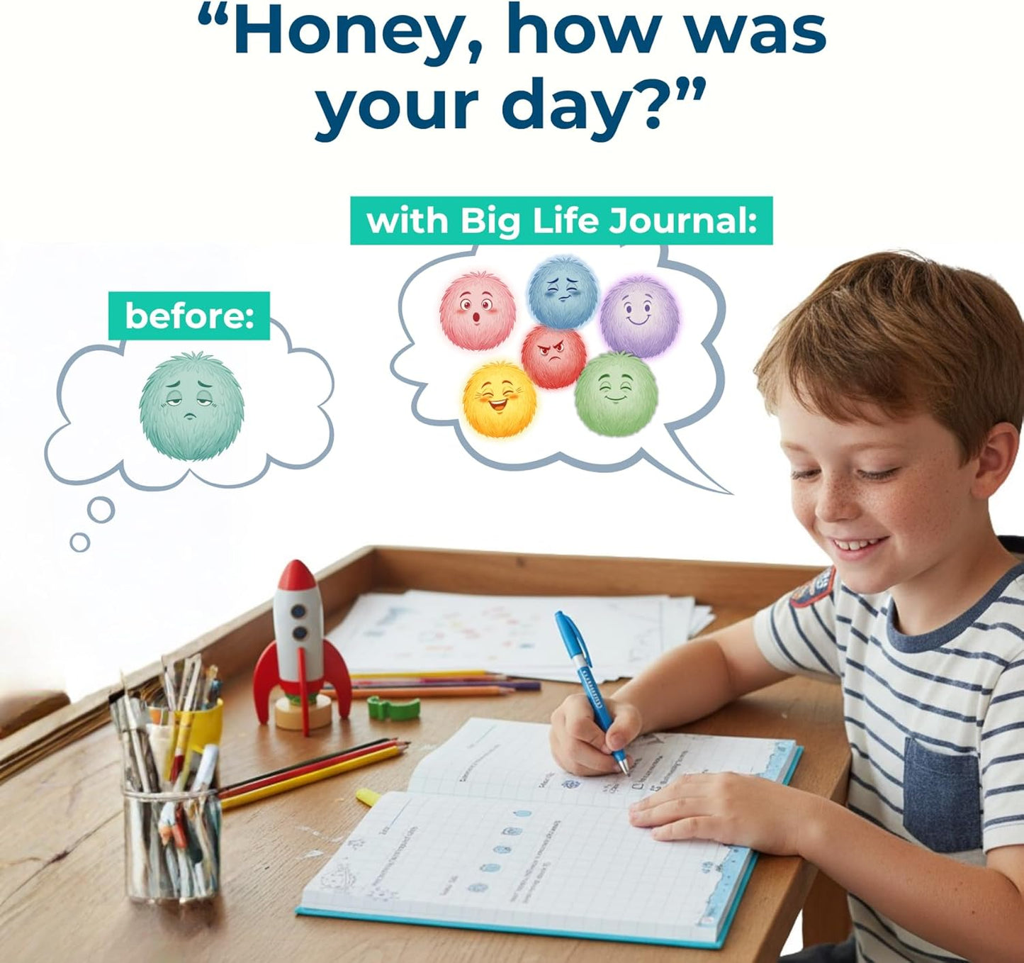 Big Life Journal - Daily Journal for Kids - A Growth Mindset Workbook for Children – Interactive Journal and Goal Planner for Kids – Daily Guided Journal for Children… (Green)