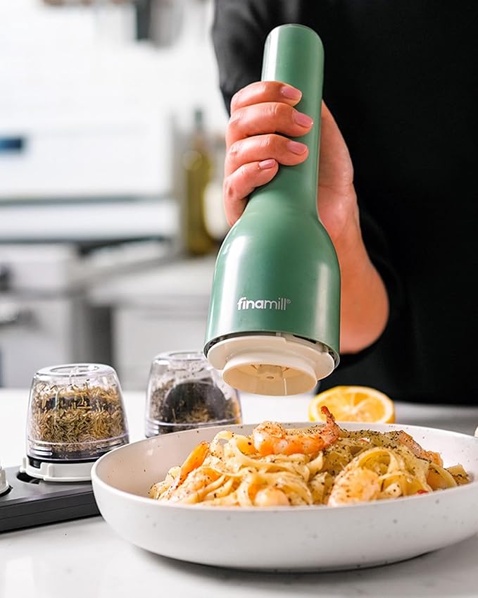 FinaMill Dried Herbs+ Pod – Single Refillable Spice Pod for Dried Herbs & Larger Spices, Adjustable Grind Size, Long Lasting, Compatible with FinaMill Spice Grinders, Home and Kitchen Gifts for Women