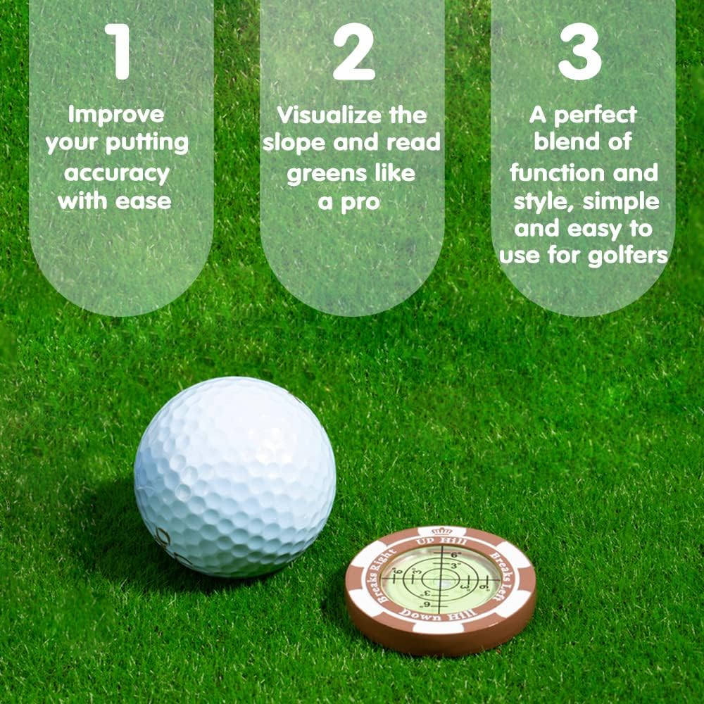 SlopeMaster ProGreen Reader - Golf Ball Marker with High Precision Green Reading Aid Golf Accessories for Men Women