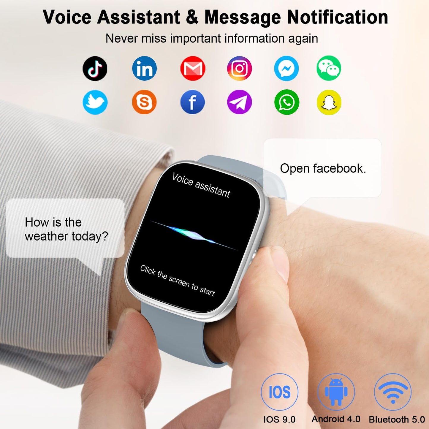 Uaue Smart Watch For Men Women (Answer/Make Call), 1.91 Smartwatch Fitness Activity Tracker, 112+Sports Step Counter Fitness Wat