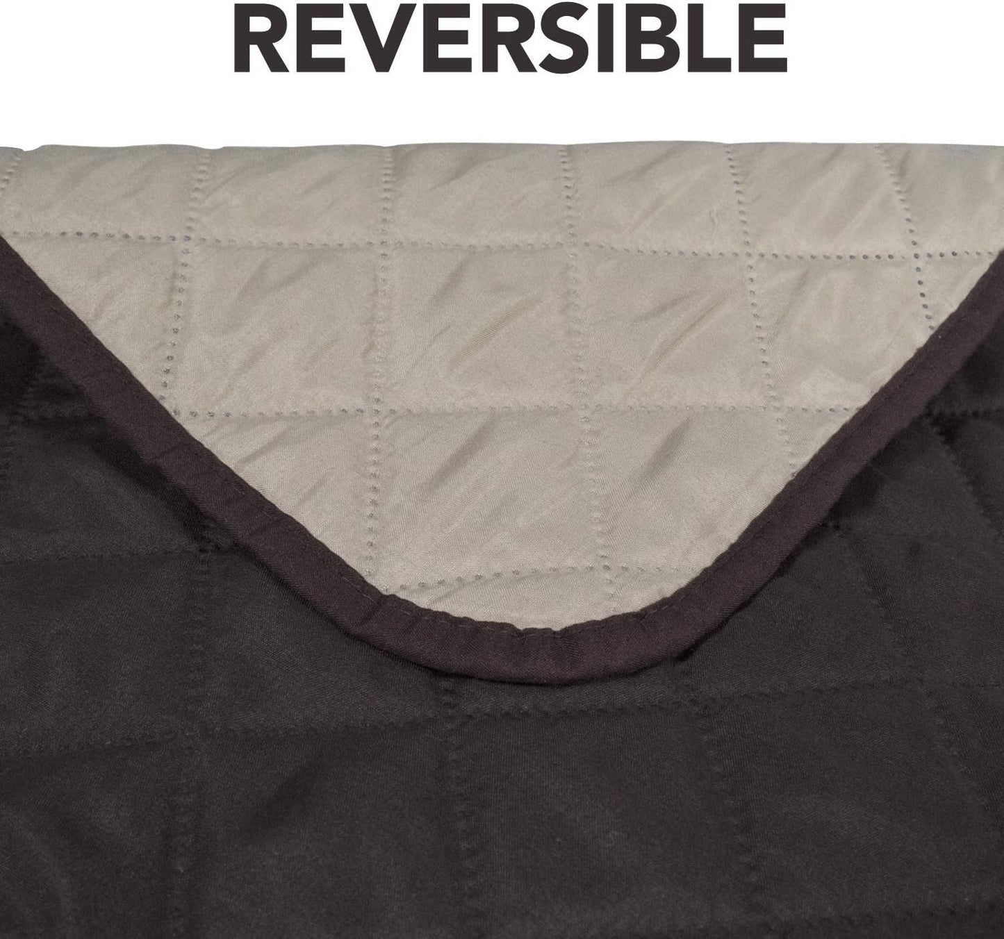 PureFit Reversible Sofa Couch Cover Water Resistant Couch Covers for 3 Cushion, Washable Furniture Cover with Non-Slip Foam and Adjustable Strap for Dogs, Pets (Sofa, Chocolate/Beige)