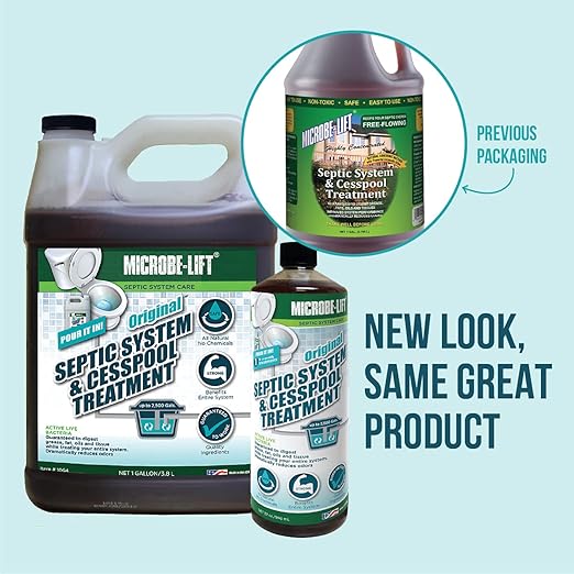 MICROBE-LIFT Original Septic System and Cesspool Treatment, Septic Tank Treatment Liquid, 1 Gallon