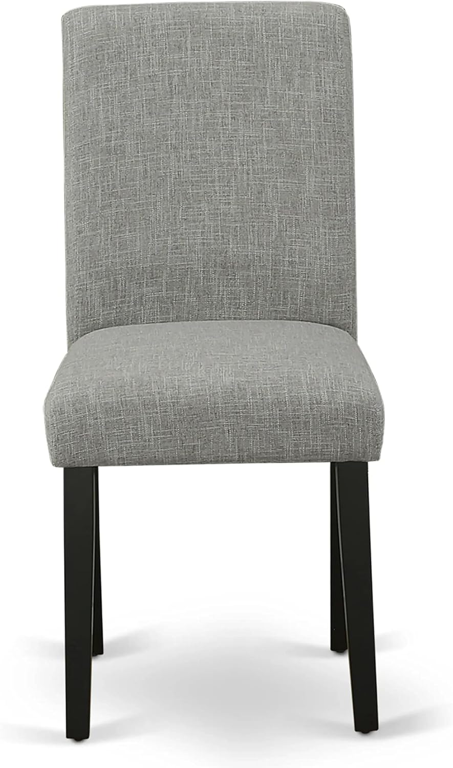 East West Furniture AMAB5-BCH-06 5 Piece Dining Set Includes a Round Kitchen Table with Pedestal and 4 Shitake Linen Fabric Parson Dining Chairs, 36x36 Inch, Black & Cherry