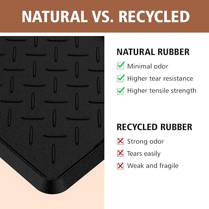 Heavy Duty Boot Trays Natural Rubber Shoe Mat Tray for Entryway with Shoes Brush Large Boot mat Tray Multi-Purpose for Indoor or Outdoor