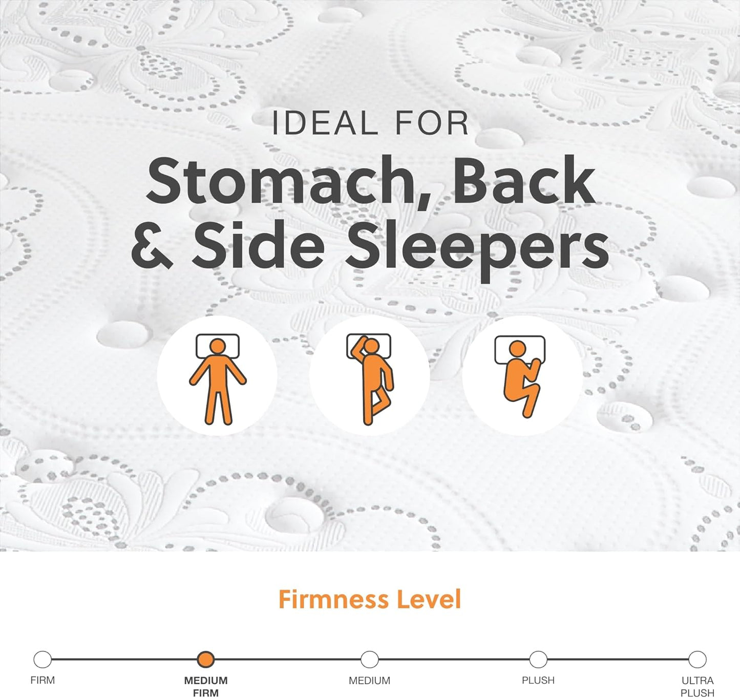 Signature Design by Ashley Queen Size Chime 10 Inch Medium Firm Hybrid Mattress with Cooling Gel Memory Foam for Pressure Relief, Fiberglass Free, Mattress In A Box