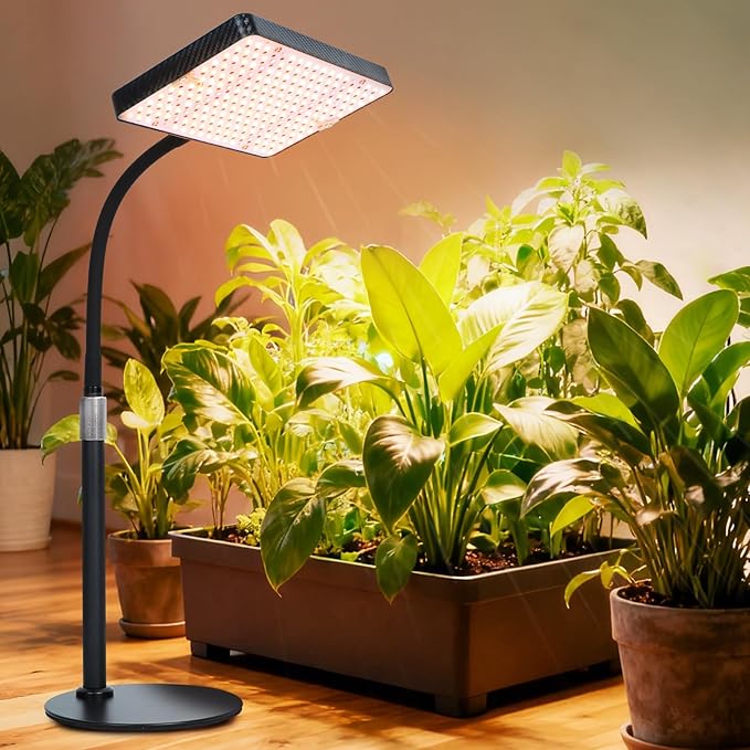 2026 Table Top Grow Light for Seedlings, Bonsai, Vegetable, Bright Natural Sunlight Full Spectrum, 4/8/12/16/20H Timer, 25 Watt Power, NO Need Adapter, 16"-24" Height Adjustable