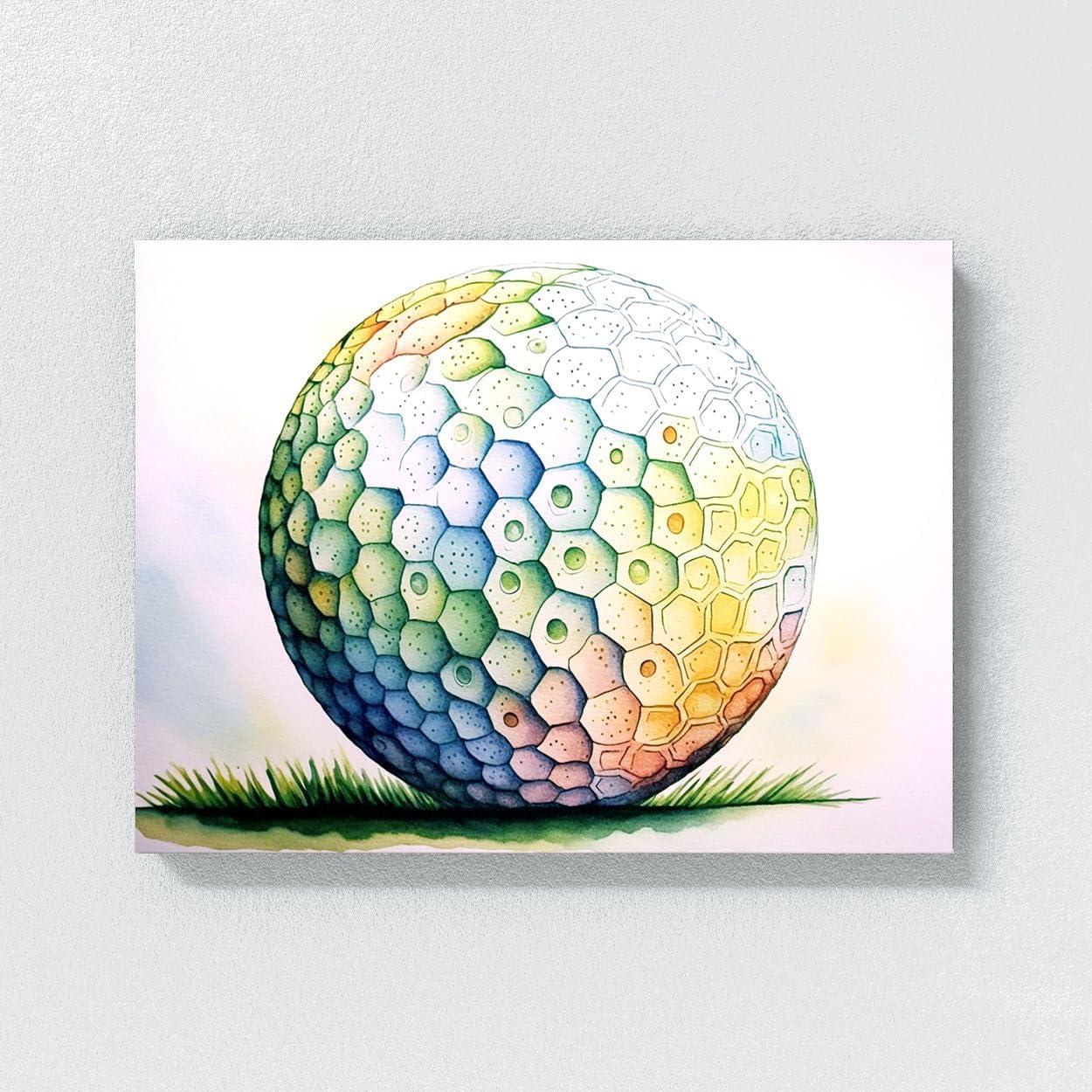 Sense Canvas Golf Ball Watercolor 27 Canvas Art - Home Decor Wall Art Print Poster Painting X-Large 48x36 / 0.75"