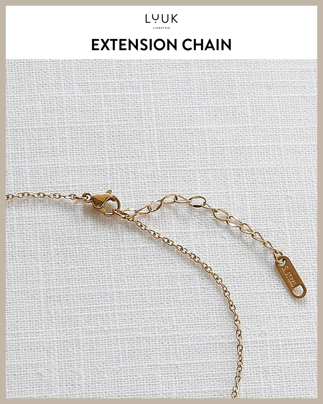 LUUK LIFESTYLE Necklace for women in stainless steel with pendant Hamsa Hand | Fatma and gift card HAPPINESS, chic and classy style, modern and minimalist fashion accessory for her, layer look, gold
