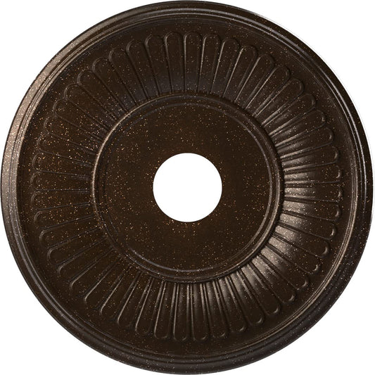 Ekena Millwork Cmp19Beamb Berkshire Thermoformed Pvc Ceiling Medallion (Fits Canopies Up To 8 3/8), 19Od X 3 1/2Id X 1P, Texture