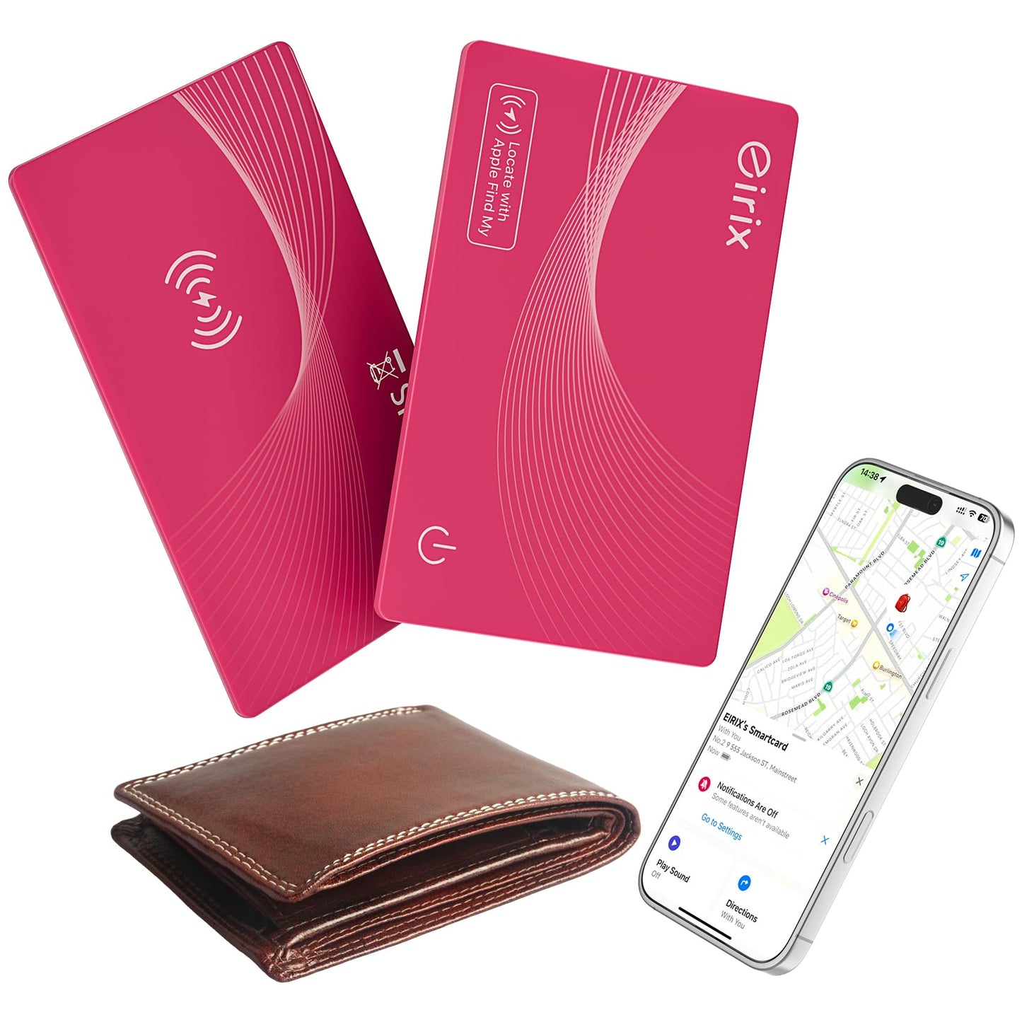 2026 [Apple MFi Certified] (iOS Only) Wallet Tracker Card, Rechargeable Thin Finder, Works with Apple Find My (iOS Only), Item L