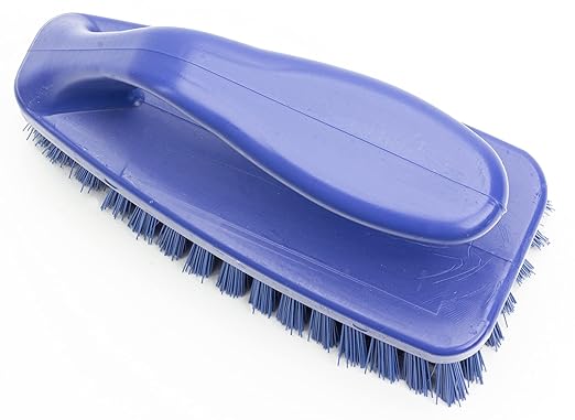 SPARTA Scrub Brush with Iron Shaped Handle and Stiff Bristles, Heavy Duty Scrubber Brush for Kitchen, Bathroom, Shower, Tile, Sink, Carpet and Bakepans, Polypropylene, 6 Inches, Blue, (Pack of 6)