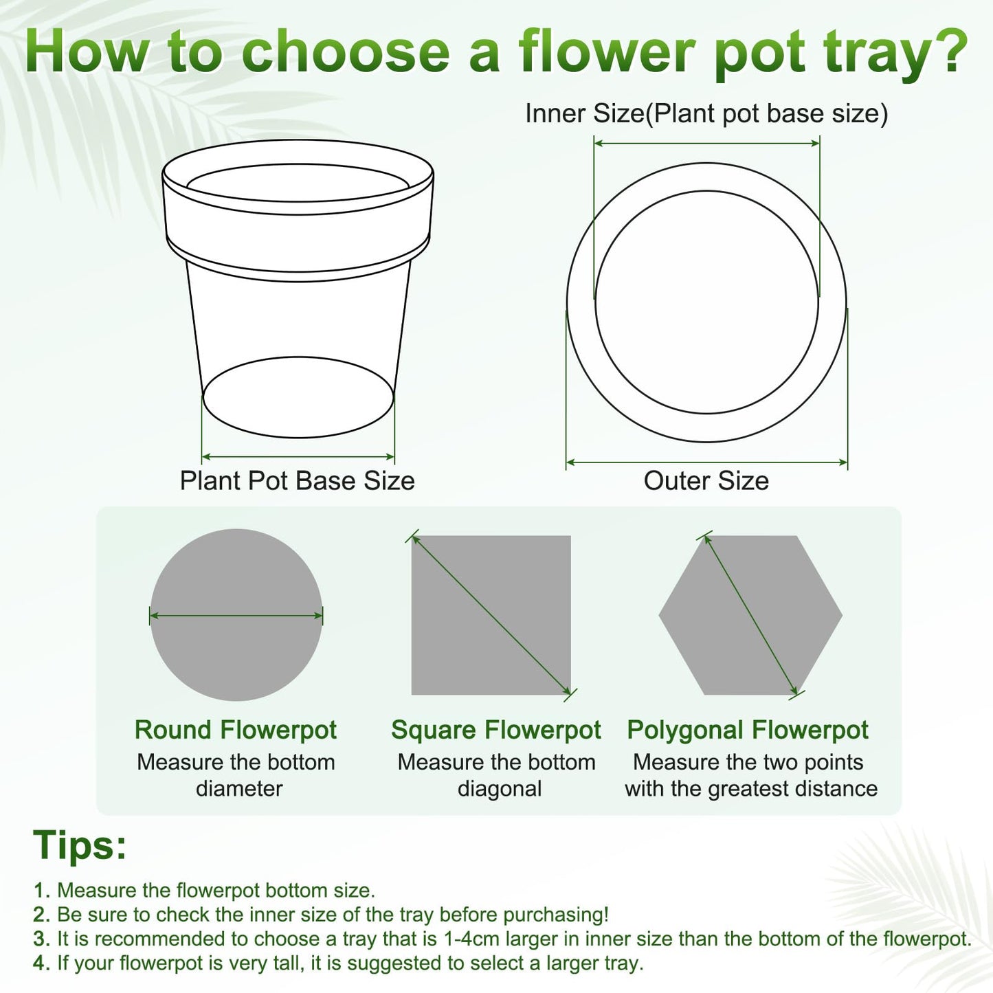 M METERXITY 2-Pack Ceramic Plant Saucer, 5 Inch Plant Water Catcher Tray, Plant Pot Saucers for Indoor/Outdoor Plants/Flower Drainage Drip Water Tray [Square Gold]