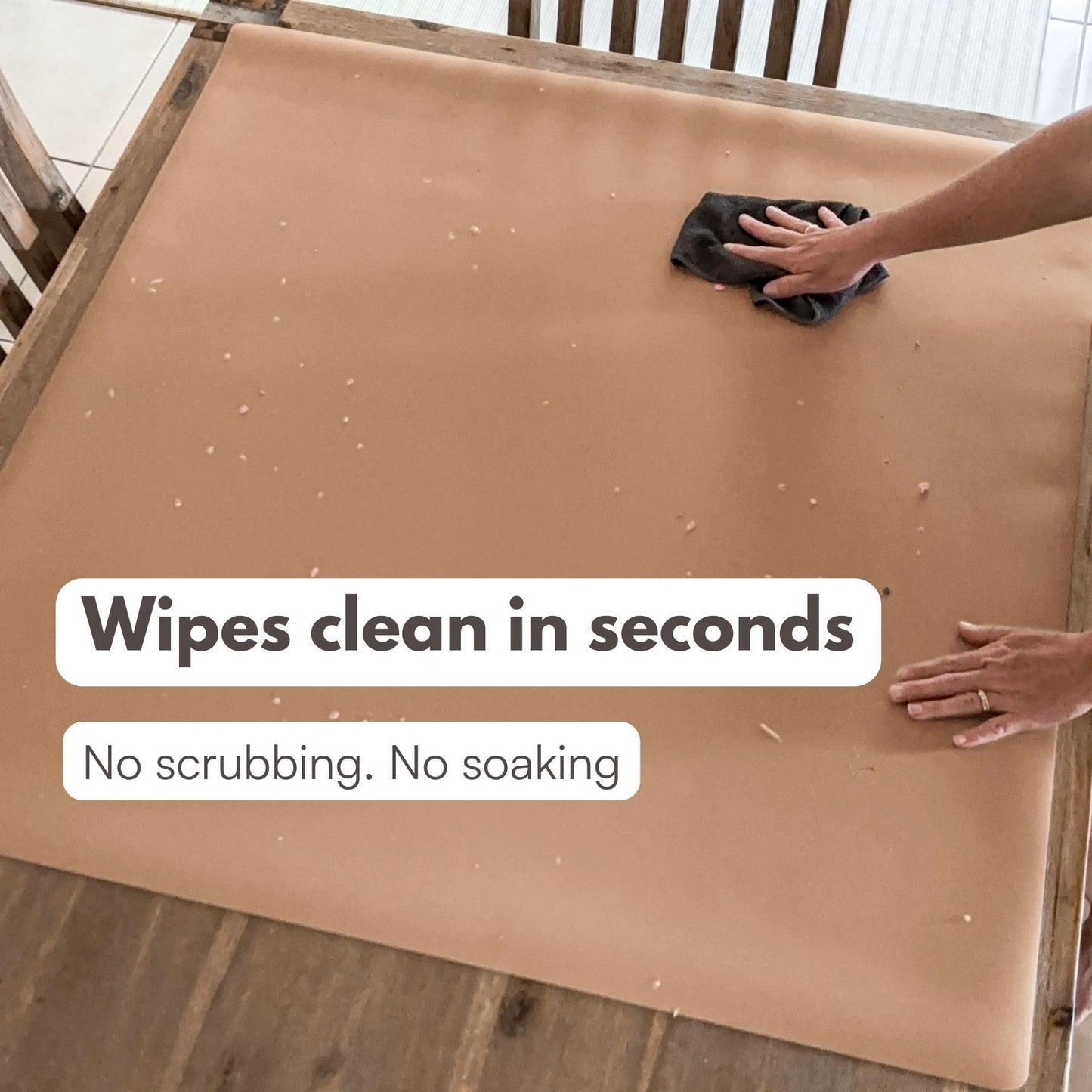 Table Craft Mat to Protect Dining Table, 38"x39.4" Craft Mess mat Great for Childrens Crafts and Play Protect Your Furniture from Spills and Mess Easy to Clean, Heat Resistant (Terracotta, 38" 39.4")