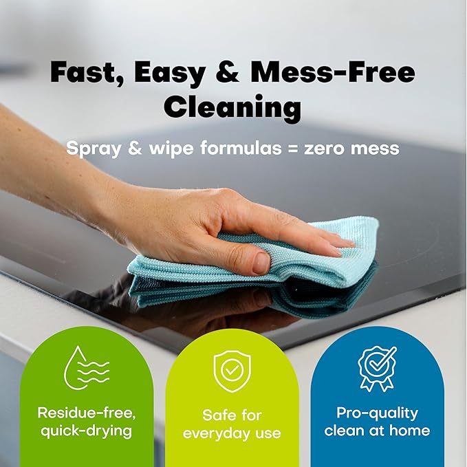 Multipurpose Cleaning Spray Kit, Powerful Natural All Purpose Cleaners Designed For Kitchen, Glass And All Surfaces, Ideal For Everyday Bathroom Cleaning Supplies And Household Use 48oz (3 Pack)