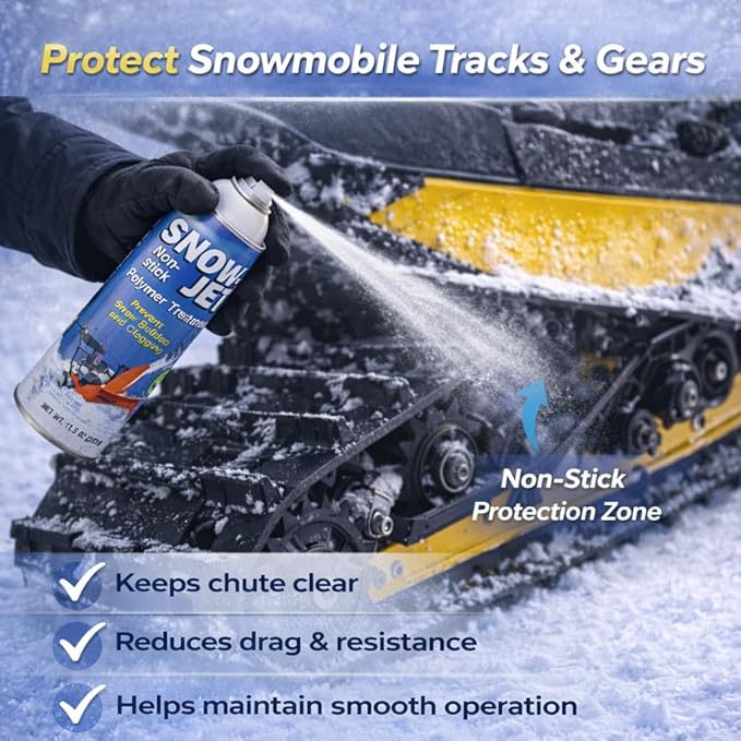 Snow Jet Spray with Can Gun (Pack of 3) 11 oz Aerosol Cans - Non Stick Snow Spray for Shovels, Plows, Snowblowers - Universal Fit - Red Plastic Gun