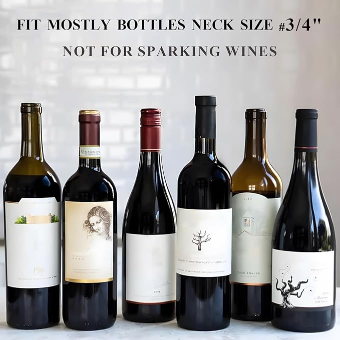 Wine Stoppers Vacuum with Pump, Keep Wine Fresh for up to 7 Days -1 Pump 8 Stopper, Wine Pump and Wine Vacuum Stopper, Reusable for Wine Saver, Wine Stoppers for Wine Bottles