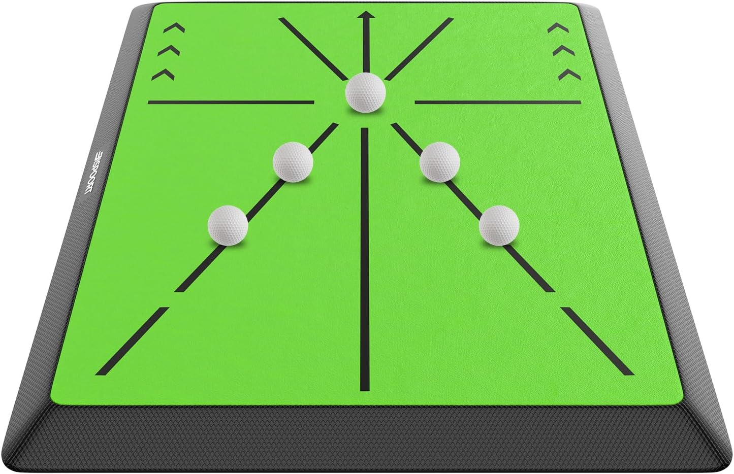 Pro Golf Practice Mat for Indoor/Outdoor - Non-Slip Turf Mat with Alignment Guide & Swing Path Training | Golf Training Aid for Men, Dad, Husband | Ideal Golf Gifts for Players