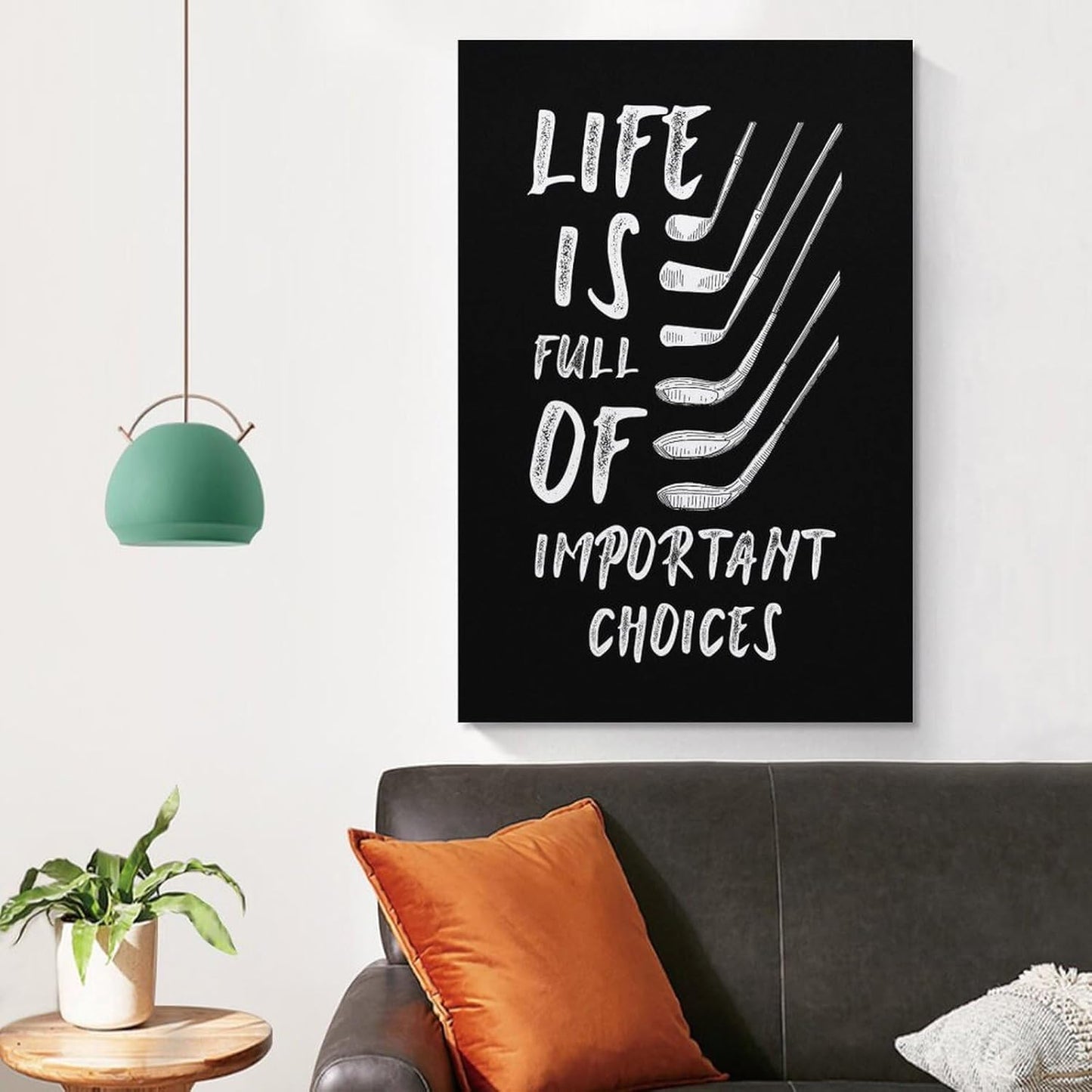 Golf Gift Sport Minimalist Wall Art Poster Canvas Painting And Wall Art Pictures Are Used For Room Aesthetics And Decoration 16x24inch(40x60cm)