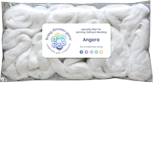Ultra Soft Angora Bunny Fiber for Spinning, Blending, Felting, Dyeing & Fiber Arts. Natural Undyed Combed Top