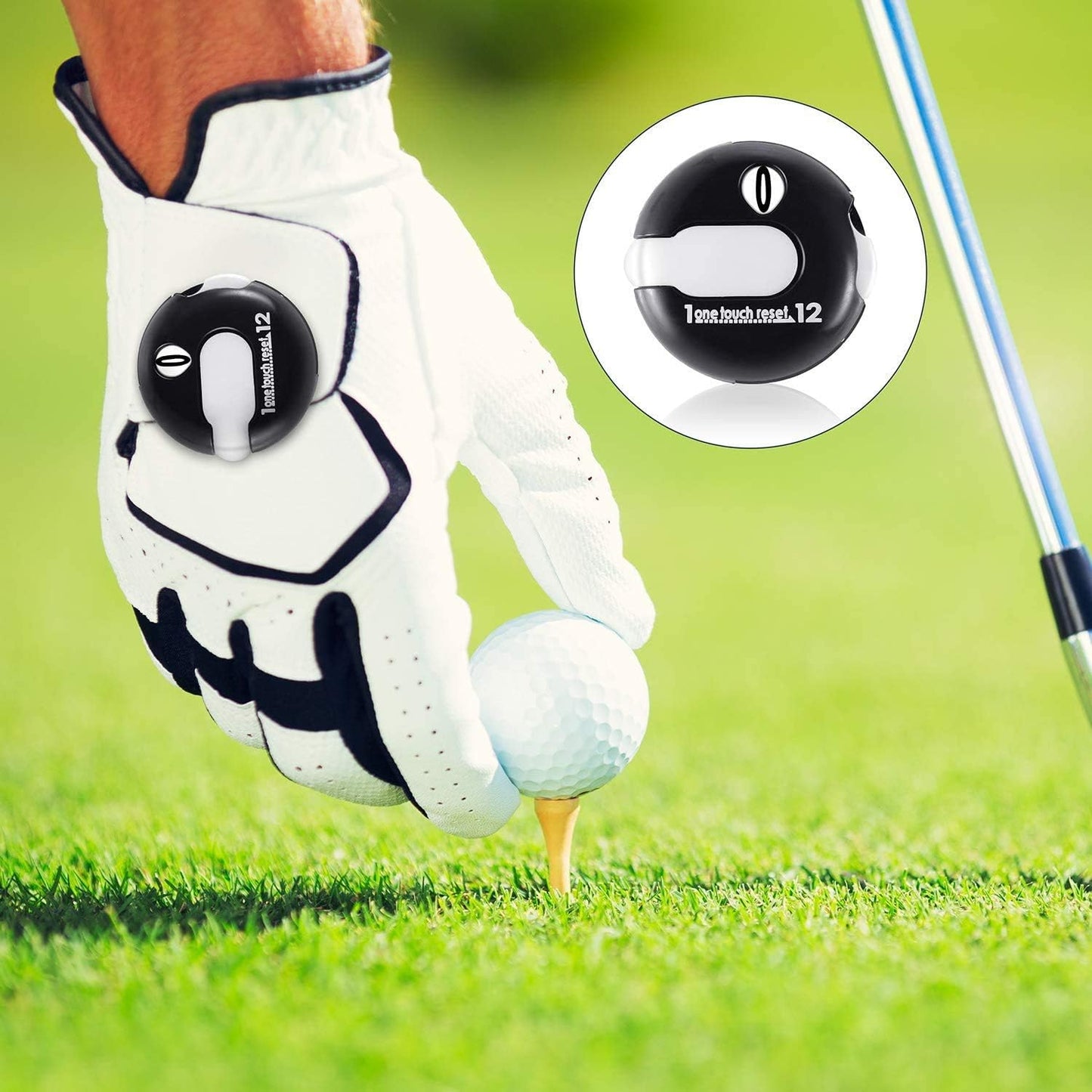 Weewooday 2 Pieces Golf Score Counter Golf Stroke Counter Golf Counter Clicker with One Touch Reset for Golf Game Scorekeeper Outdoor Activities Sport (Black and Red)