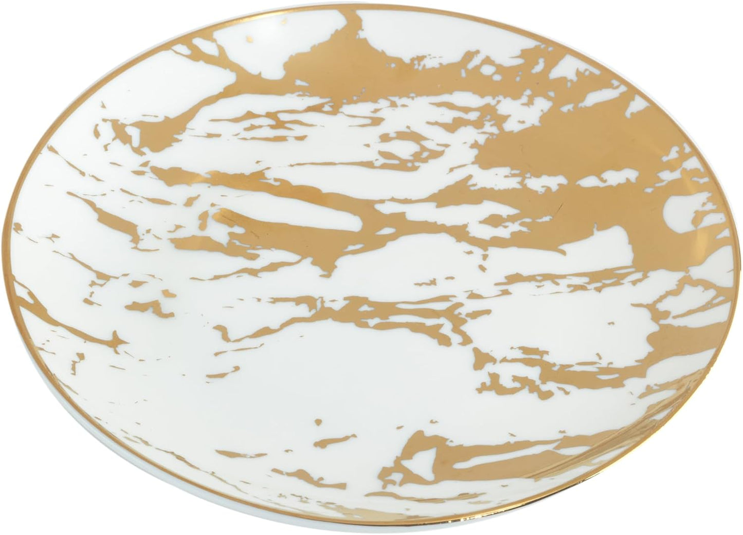 Certified International Matrix Gold Plated 6" Luncheon/Canape Plates, Set of 6 Assorted Designs