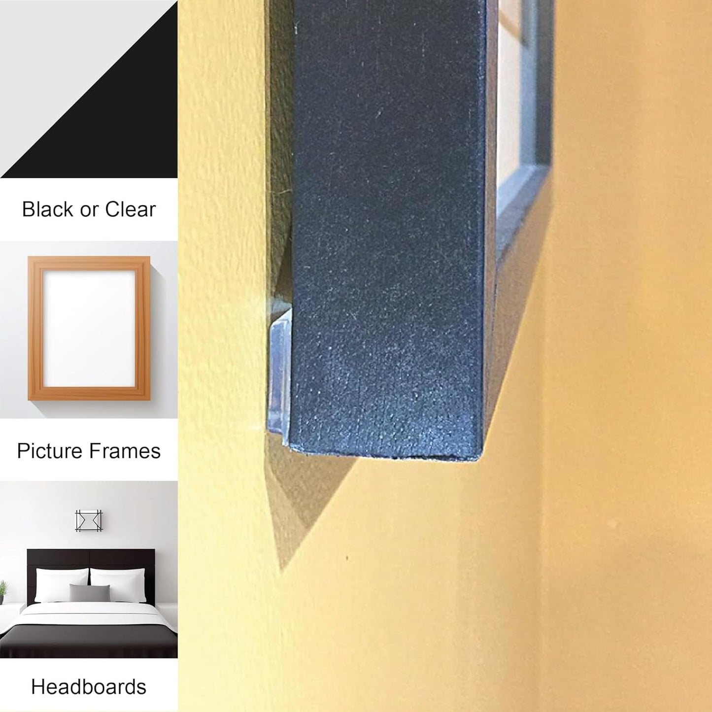Clear Rubber Bumpers Large - Rubber Feet for Cutting Boards - Glass Table Top Bumpers, Picture Frame Spacers, Self Adhesive Furniture Pads - 1 Inch Square Self Stick Pads - 40 PCs