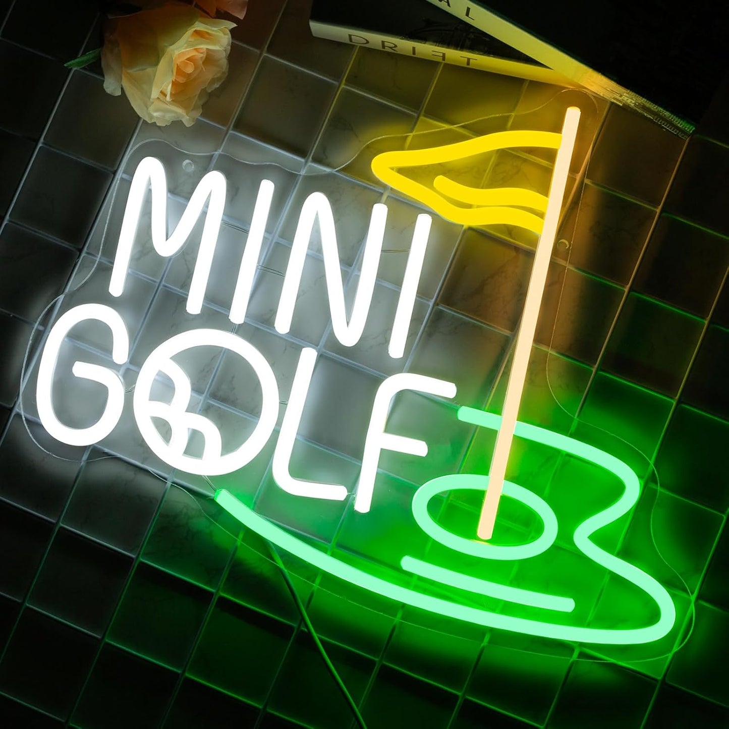 Mini Golf Neon Sign, Golf Neon Signs For Wall Decor, Sports Led Light Up Signs for Bar Golf Club Home Party Decorations Gifts