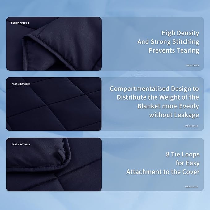 Topcee Weighted Blanket (7 lbs, 40" x 60") Cooling Throw Heavy Blanket for Sleeping Apply to 60-90 lbs, Soft Thick Breathable Blanket with Glass Bead, Easy Care