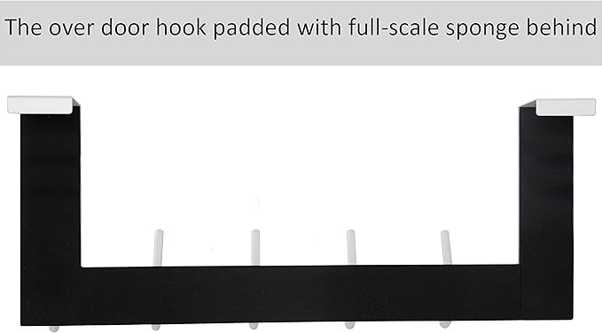 WEBI Over The Door Hooks:Door Hanger Over The Door Towel Rack,Door Coat Towel Hanger Door Coat Rack 6 Hooks for Hanging Clothes,Jacket,Hats,Bathroom,White