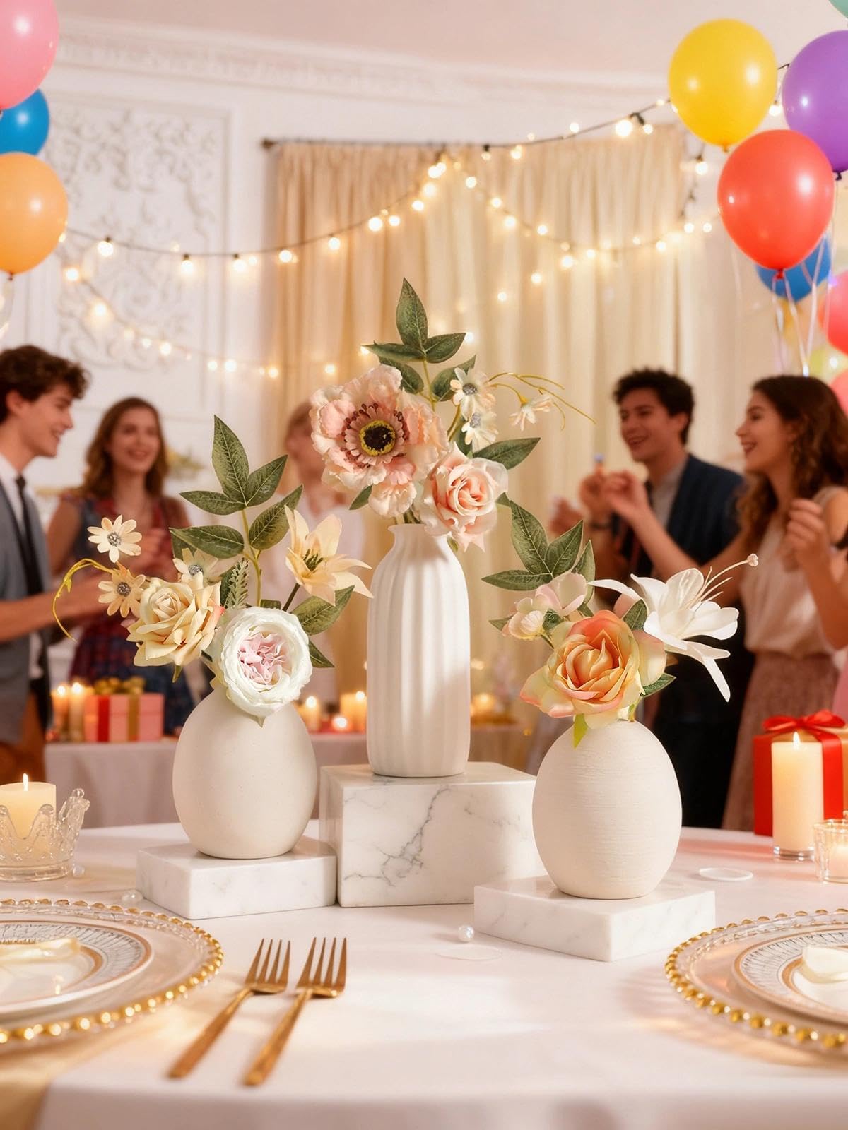 YiYunFloral Artificial Flowers,Champagne Pink Silk Fake Flowers for DIY Wedding Bridal Bouquets, Wedding Cake Flowers for Table Centerpieces Baby Shower Birthday Party Home Decorations