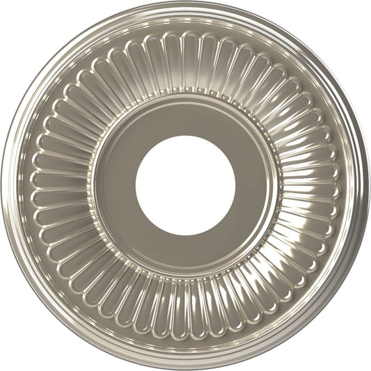 Ekena Millwork Cmp13Bebcr Berkshire Thermoformed Pvc Ceiling Medallion (Fits Canopies Up To 5 3/4), 13Od X 3 1/2Id X 3/4P, Brigh