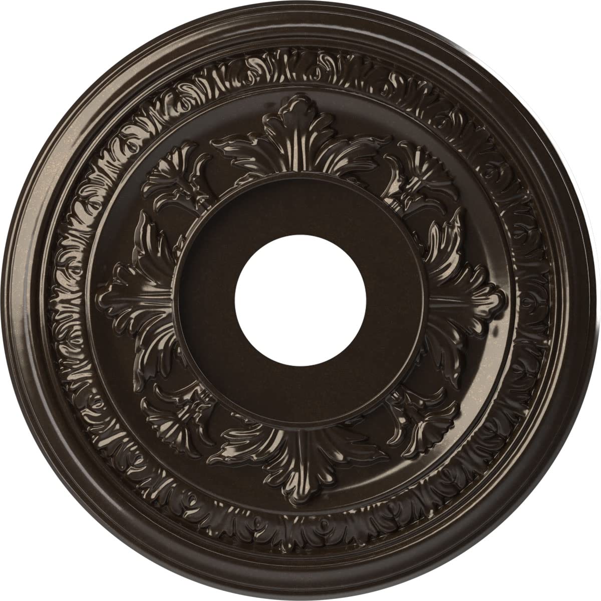 Ekena Millwork Cmp16Baeru Baltimore Thermoformed Pvc Ceiling Medallion (Fits Canopies Up To 6 1/2), 16Od X 3 1/2Id X 1P, Univers