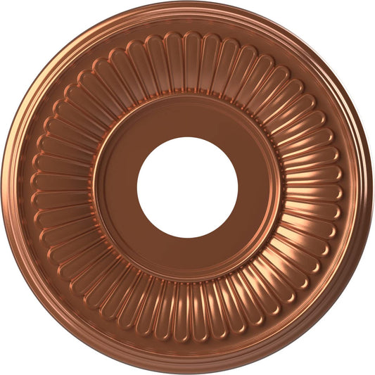 Ekena Millwork Cmp13Bebco Berkshire Thermoformed Pvc Ceiling Medallion (Fits Canopies Up To 5 3/4), 13Od X 3 1/2Id X 3/4P, Brigh
