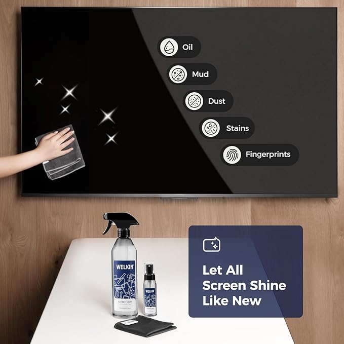 CLICK CLEAN Cleaning Kit, 1 x Cleaning Gel for Car Interior and Keyboard, 2 X Cleaning Mist 1 Microfiber Cloth and 1 Glass Wipe Included