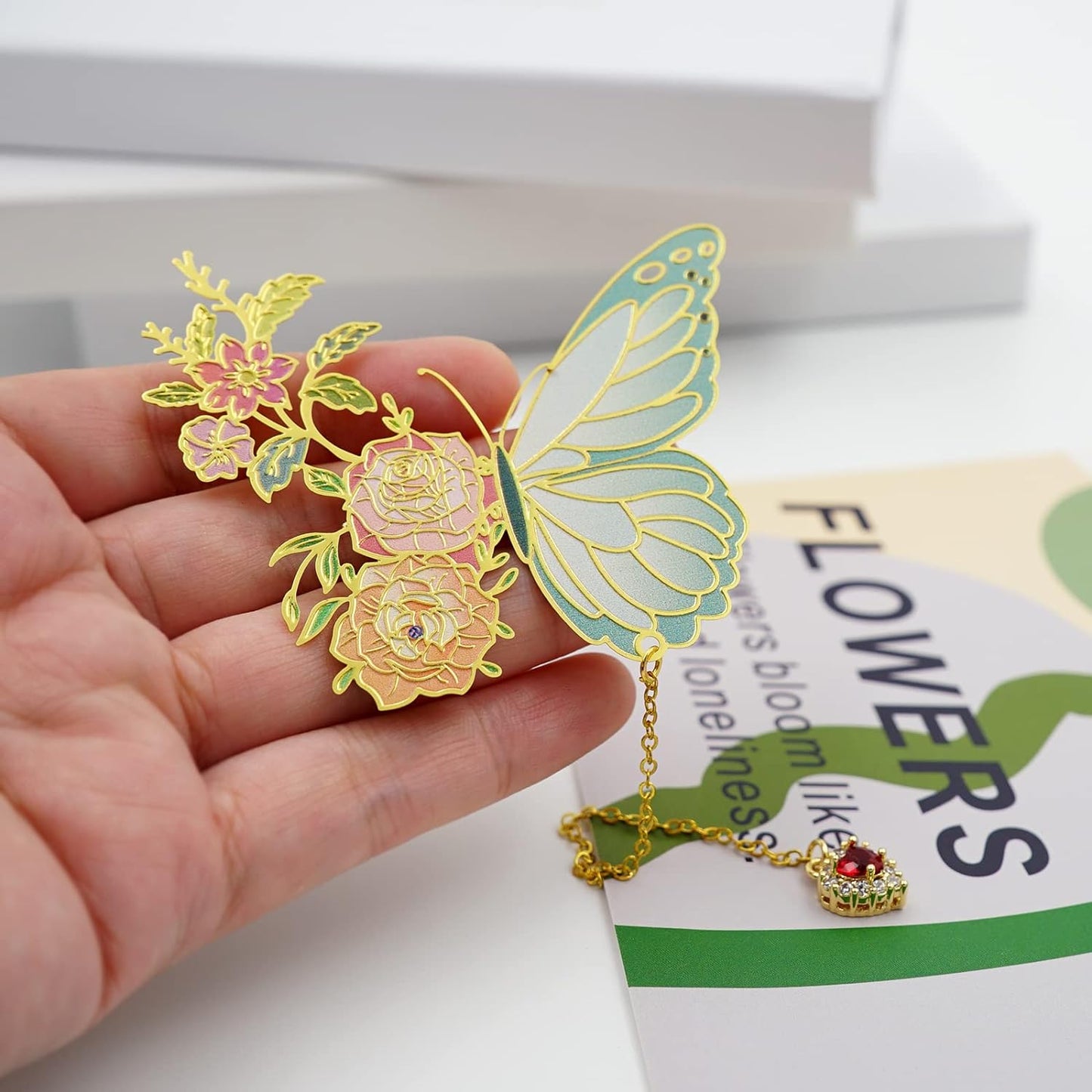 Butterfly Bookmarks for Women,Cute Funny Metal Bookmark,Unique Gifts Book Markers for Women Book Lovers,Teacher Appreciation Gifts,Valentine Mother's Day Christmas New Year Birthday Gift