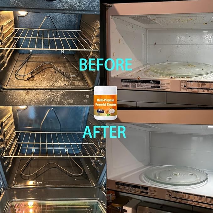 Multi-Purpose Powerful Cleaner for Kitchen,All-Purpose Cleaner Removes Stains on Microwave,Oven & Stove Top
