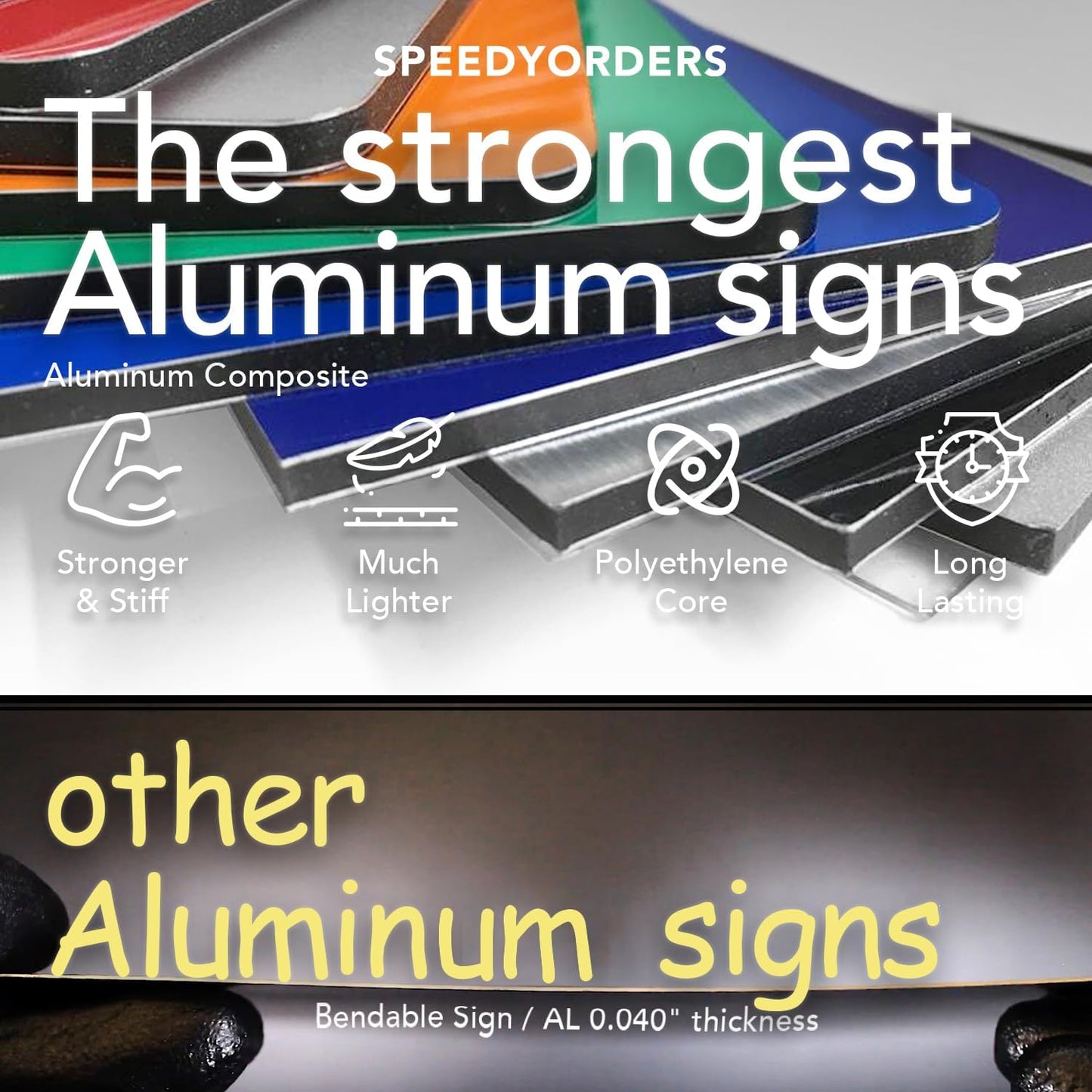Custom Outdoor Metal Sign, Personalized Aluminum Safety and Business Signs, Waterproof (White, 24x18 In)