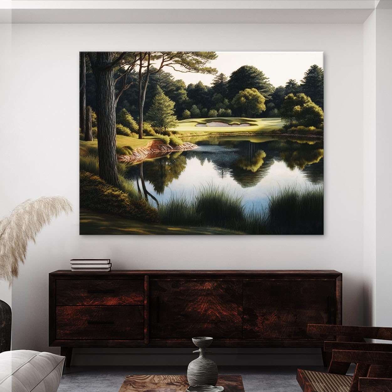 Sense Canvas Golf Realistic Course 10 Canvas Art - Home Decor Wall Art Print Poster Painting Large 40x30 / 0.75"