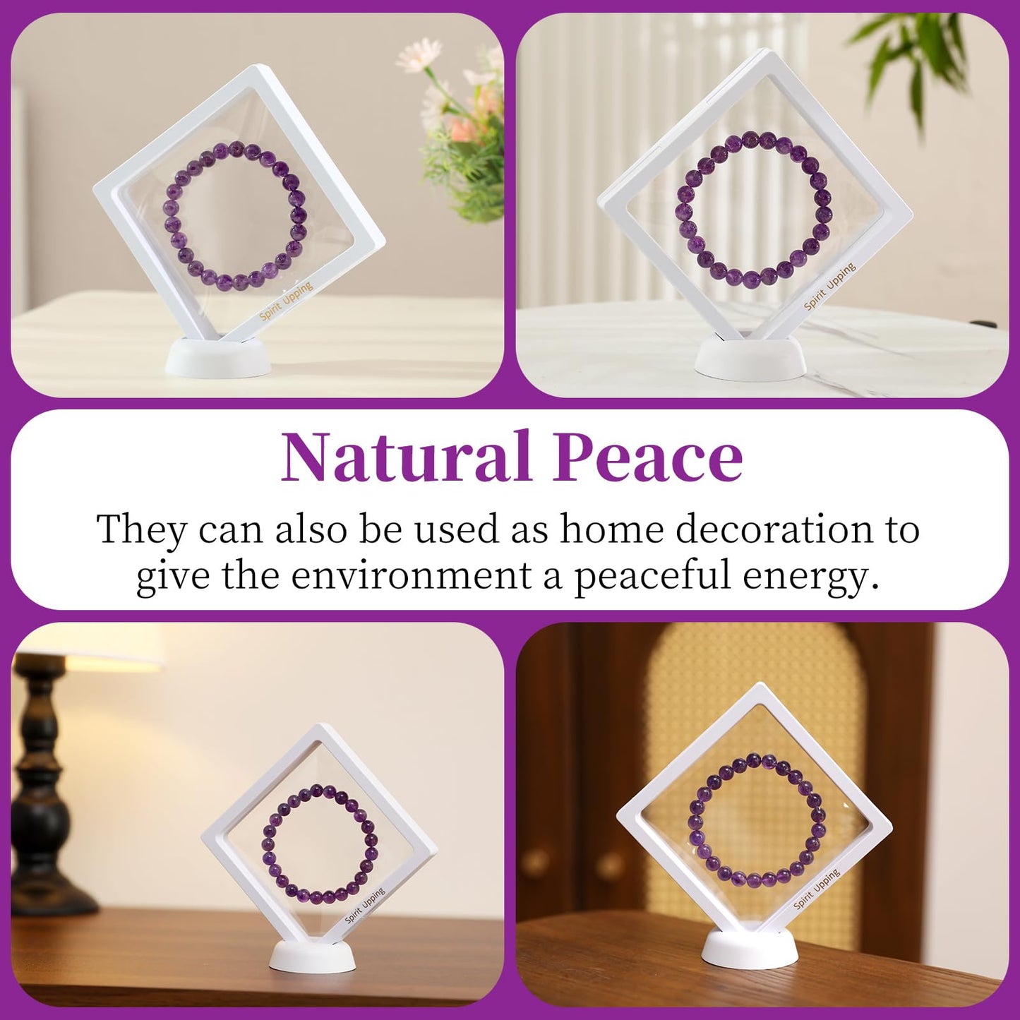 Spirit Upping Amethyst Bracelet for Chakra & Yoga, Energetic Ornaments for Home Decor
