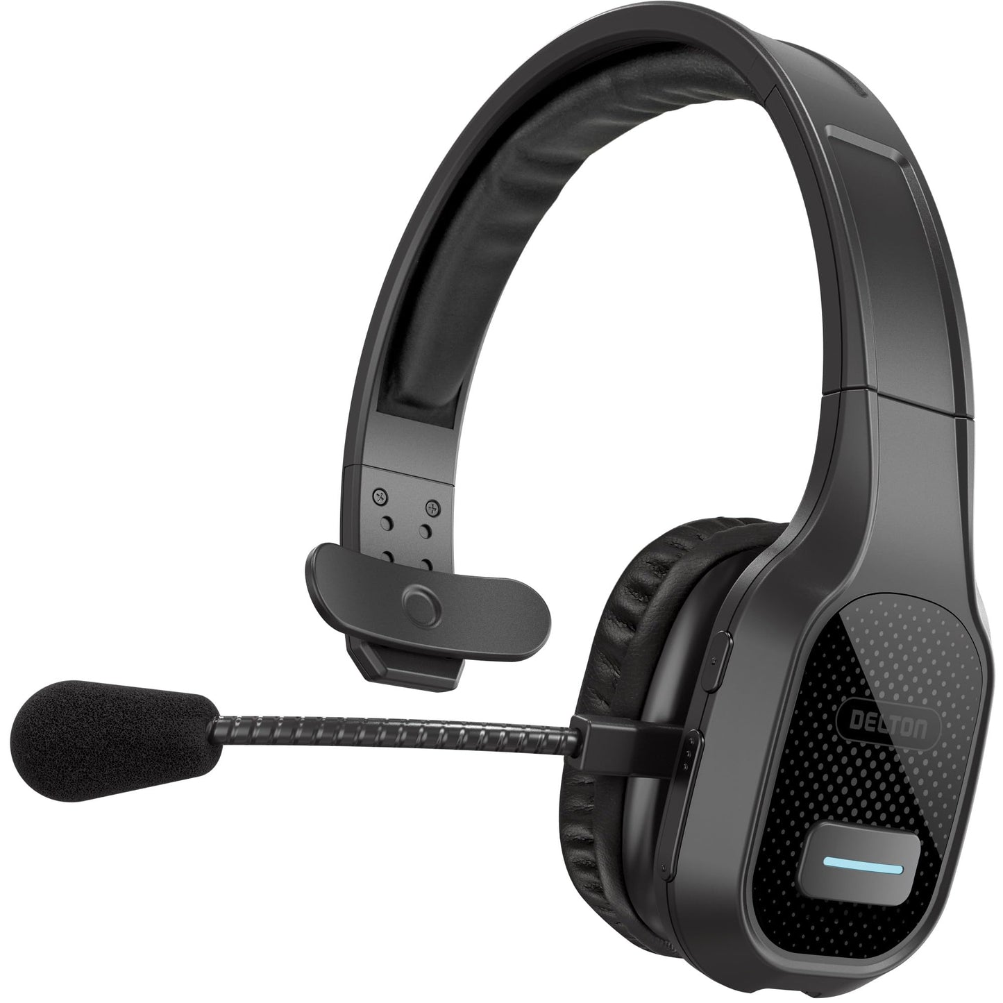 Delton Wireless Computer Headset, Trucker Bluetooth Headset With Noise Canceling Microphone, 35Hrs Talk Time, Wireless Headset F