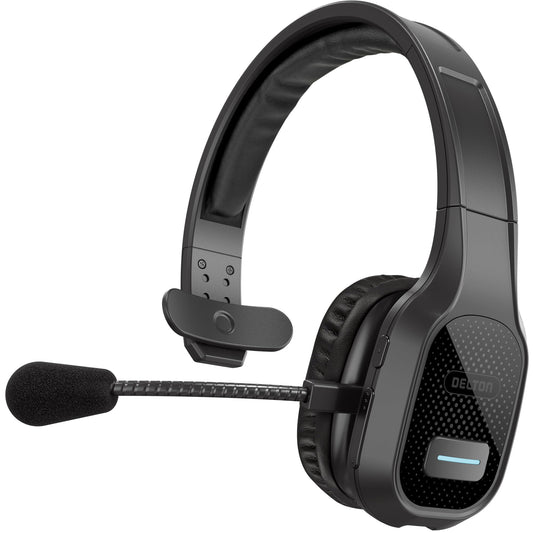 Delton Wireless Computer Headset, Trucker Bluetooth Headset With Noise Canceling Microphone, 35Hrs Talk Time, Wireless Headset F