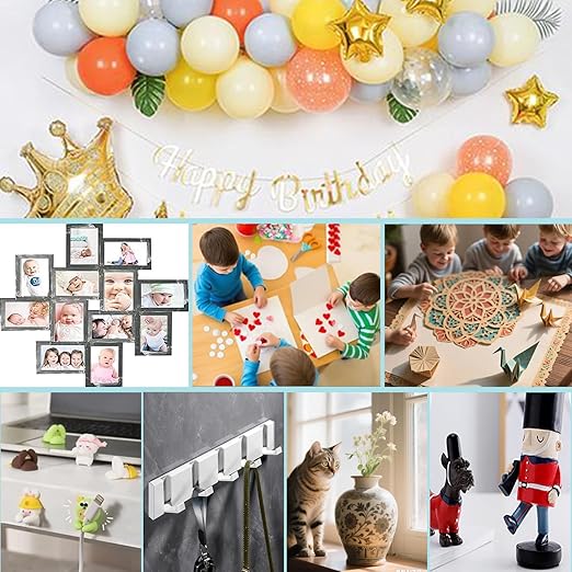 Sticky Tack Dots Double Sided, 0.79" Strong Mounting Tape Sticky Putty Easy to Peel, Removable Museum Putty Glue for Wall Hanging, Crafts, Poster, Balloons Decoration, 252 Dots